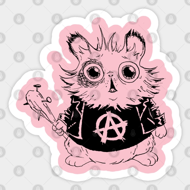Anarchy Cat Sticker by JimBryson